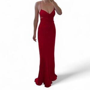 Red Cache silk evening gown Sz. 2